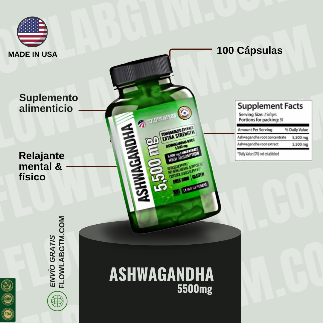 ASHWAGANDHA - Reduce cortisol & estrés +ENVÍO GRATIS