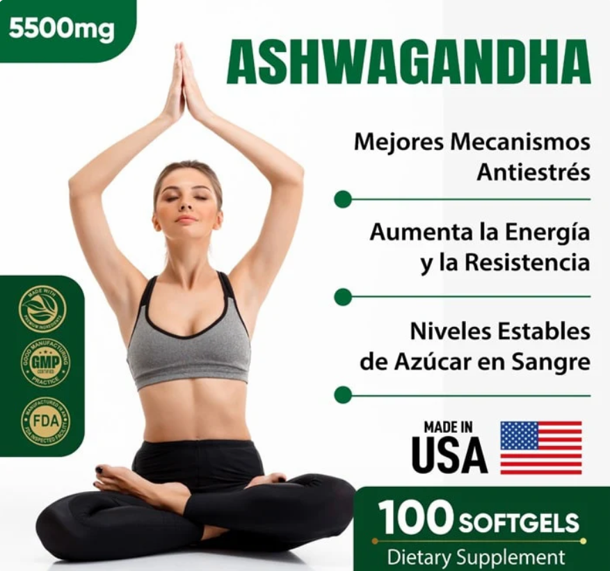 ASHWAGANDHA - Reduce cortisol & estrés +ENVÍO GRATIS