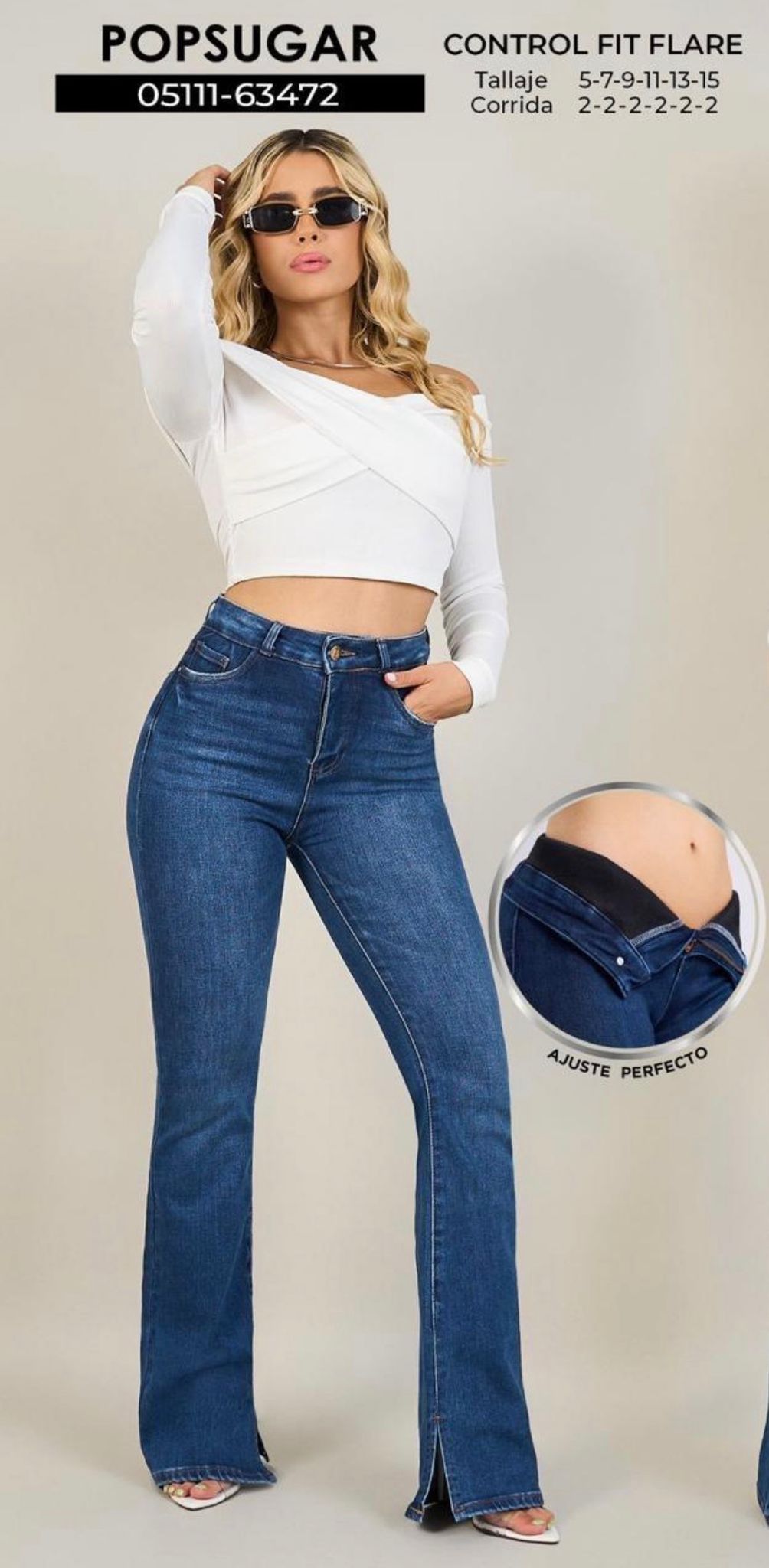 JEANS ACAMPANADOS LEVANTA GLÚTEOS + Envío Gratis